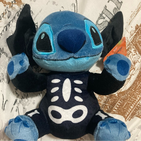 Disney Halloween Lilo And Stitch Skeleton Costume 8" Plush Stuffed Doll New - Picture 5 of 10